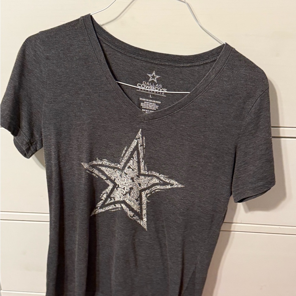 NFL Women's Dallas Cowboys Charcoal Tee